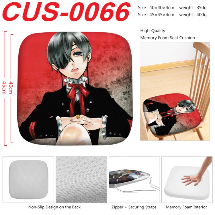 Kuroshitsuji Anime full-color pressure cushion 45x45x4cm CUS-0066