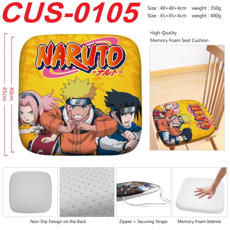 Naruto Anime full-color pressure cushion 45x45x4cm  CUS-0105