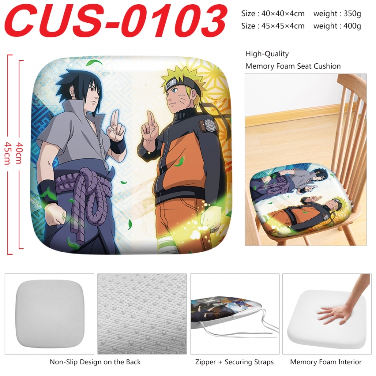 Naruto Anime full-color pressure cushion 45x45x4cm CUS-0103