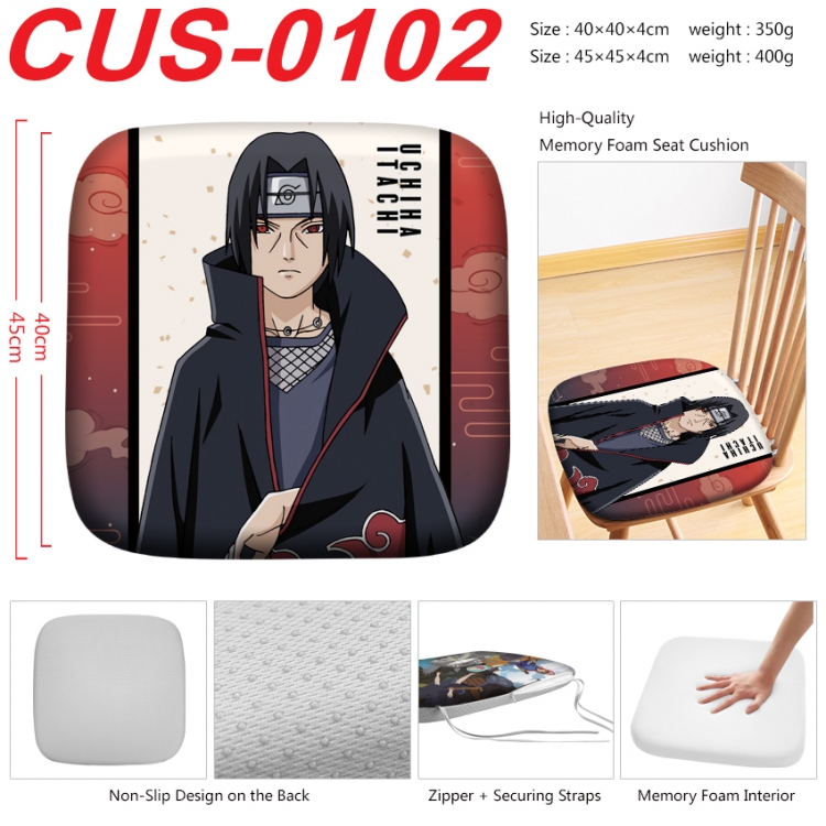 Naruto Anime full-color pressure cushion 45x45x4cm CUS-0102