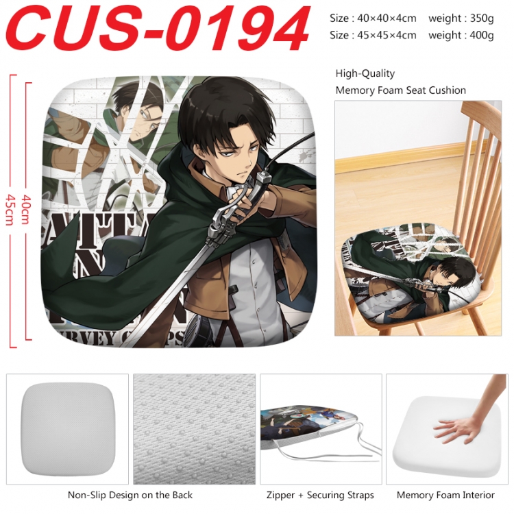 Shingeki no Kyojin Anime full-color pressure cushion 45x45x4cm CUS-0194