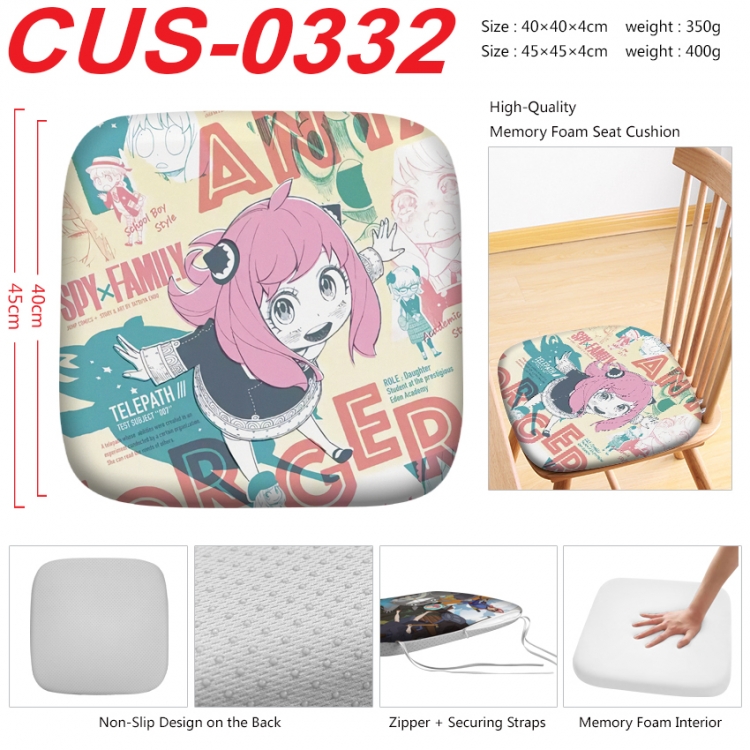 SPY×FAMILY Anime full-color pressure cushion 45x45x4cm  CUS-0332