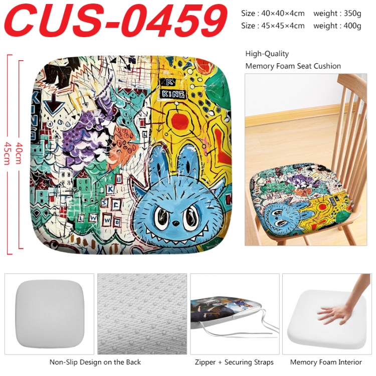 Labubu Anime full-color pressure cushion 45x45x4cm  CUS-0459