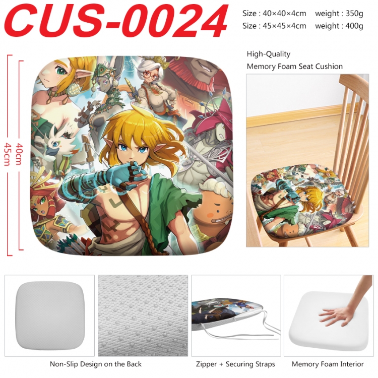 The Legend of Zelda Anime full-color pressure cushion 45x45x4cm CUS-0024