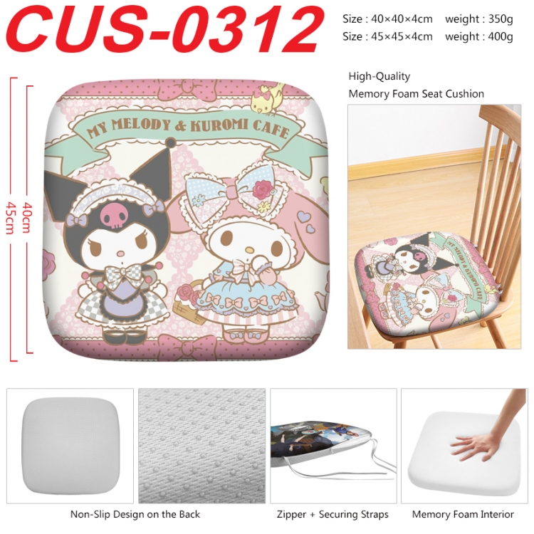 sanrio Anime full-color pressure cushion 45x45x4cm CUS-0312