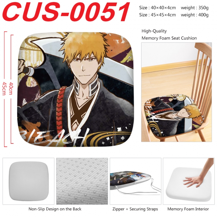 Bleach Anime full-color pressure cushion 45x45x4cm  CUS-0051