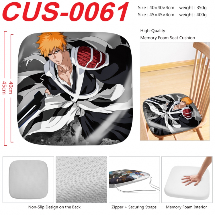 Bleach Anime full-color pressure cushion 45x45x4cm CUS-0061