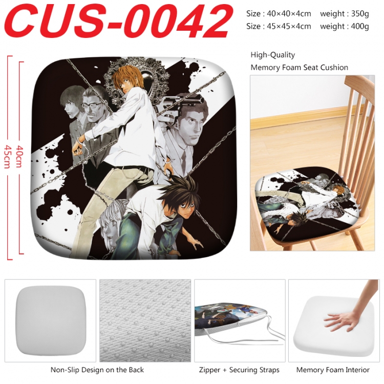 Death note Anime full-color pressure cushion 45x45x4cm CUS-0042