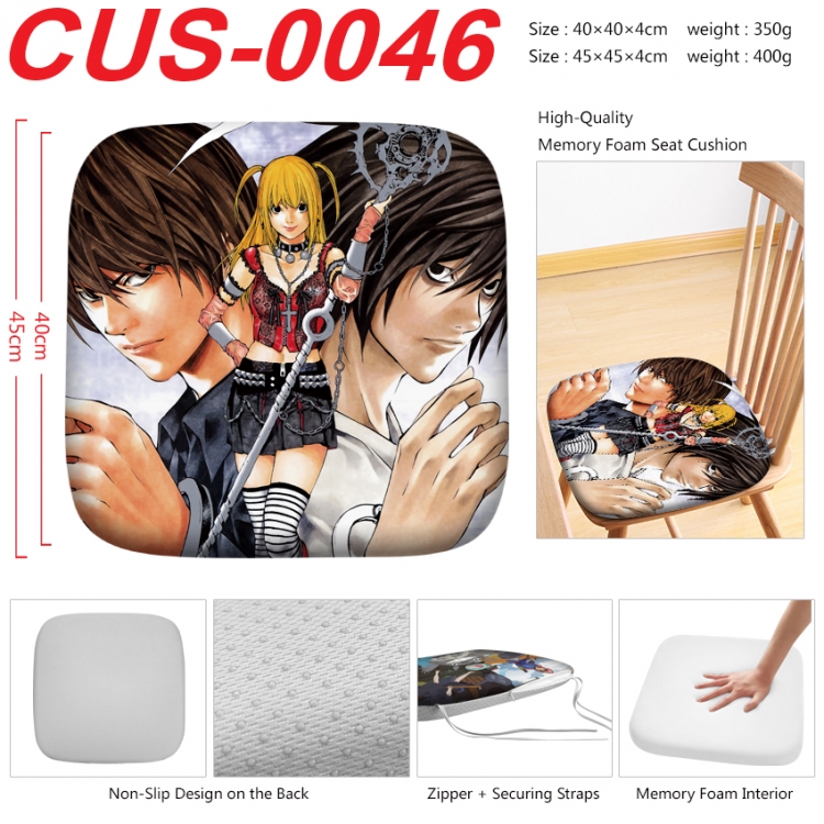 Death note Anime full-color pressure cushion 45x45x4cm CUS-0046