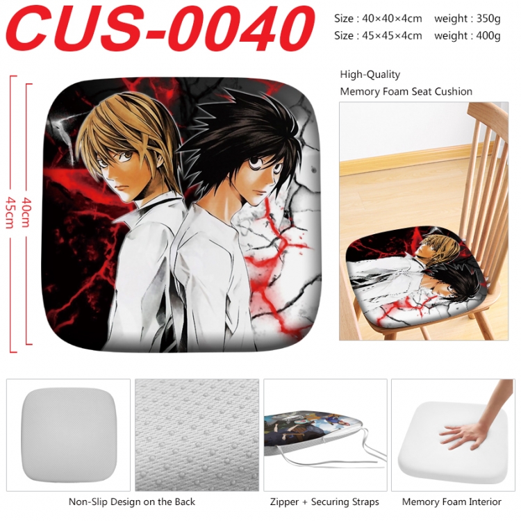 Death note Anime full-color pressure cushion 45x45x4cm CUS-0040