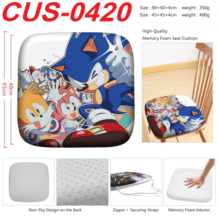 Sonic The Hedgehog  Anime full-color pressure cushion 45x45x4cm CUS-0420