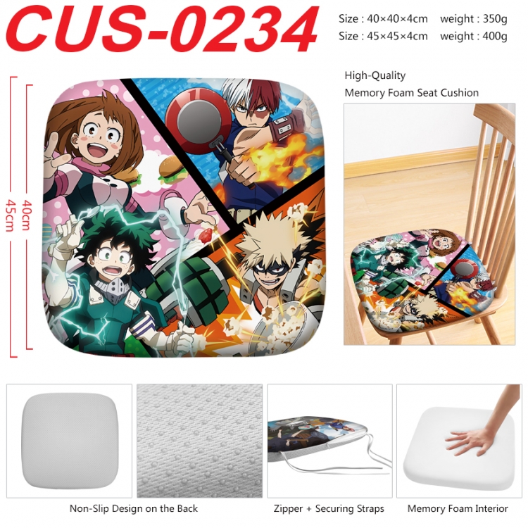 My Hero Academia Anime full-color pressure cushion 45x45x4cm CUS-0234