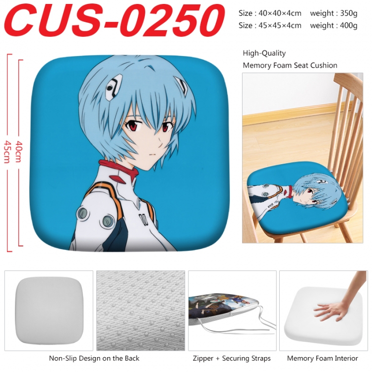 EVA Anime full-color pressure cushion 45x45x4cm CUS-0250