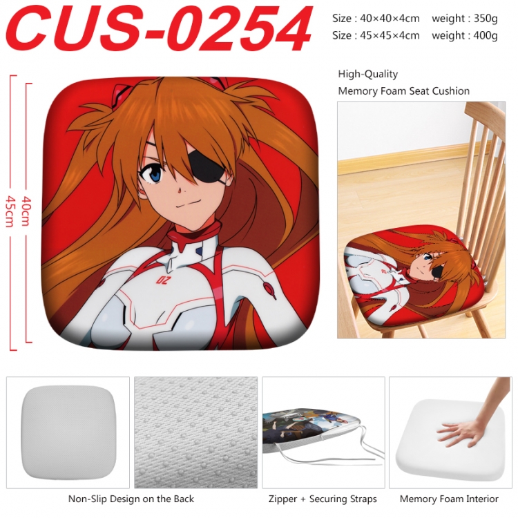 EVA Anime full-color pressure cushion 45x45x4cm  CUS-0254