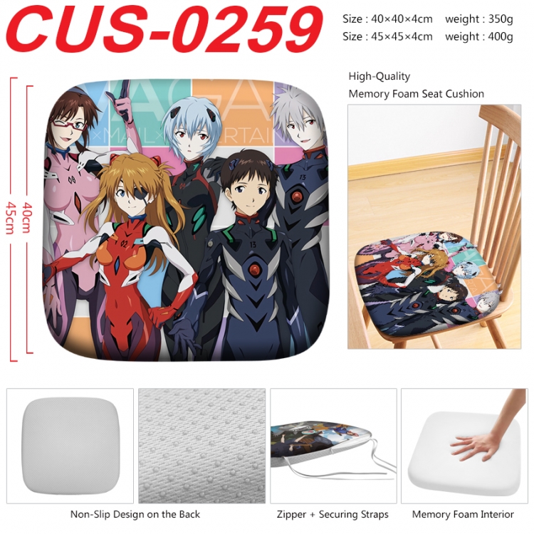 EVA Anime full-color pressure cushion 45x45x4cm  CUS-0259