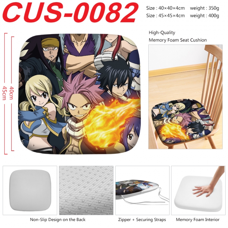 Fairy tail Anime full-color pressure cushion 45x45x4cm CUS-0082