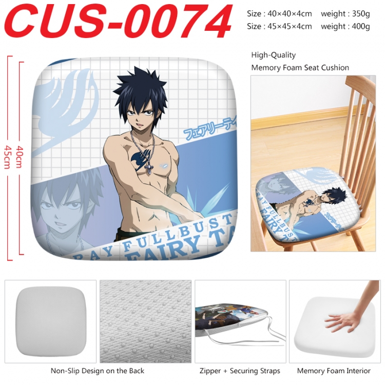 Fairy tail Anime full-color pressure cushion 45x45x4cm CUS-0074