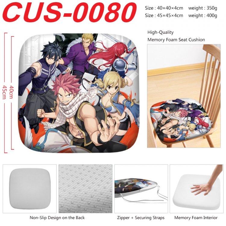 Fairy tail Anime full-color pressure cushion 45x45x4cm CUS-0080