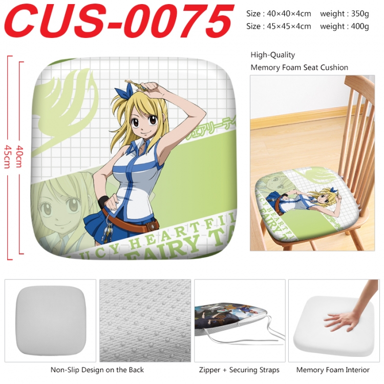 Fairy tail Anime full-color pressure cushion 45x45x4cm  CUS-0075