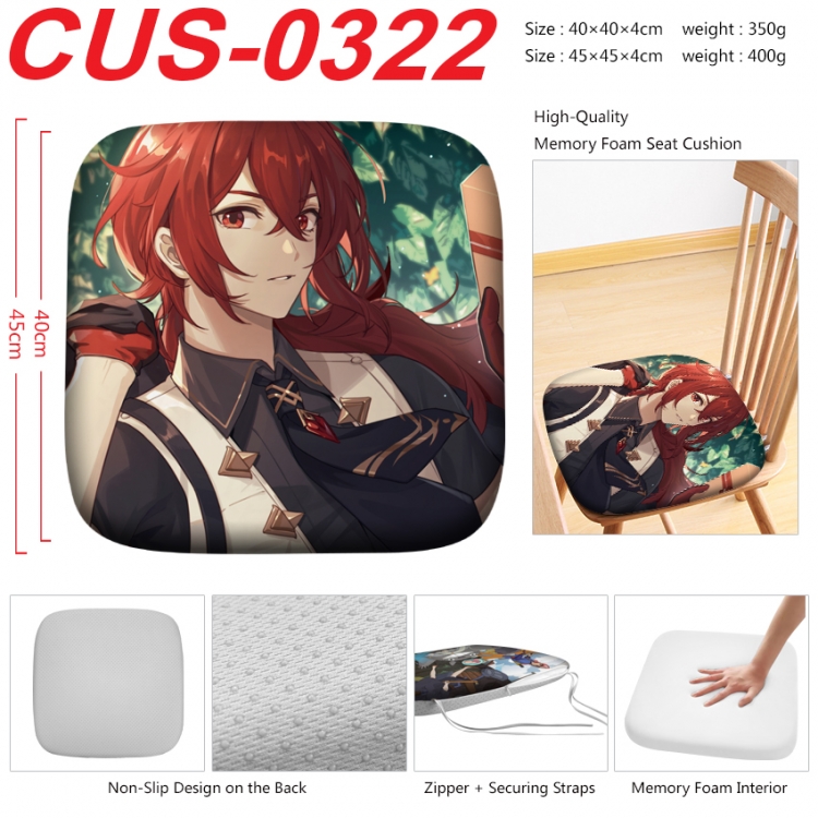 Genshin Impact Anime full-color pressure cushion 45x45x4cm  CUS-0322