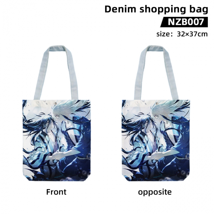 Nurarihyon no Mago Anime denim shopping bag handbag 32X37CM