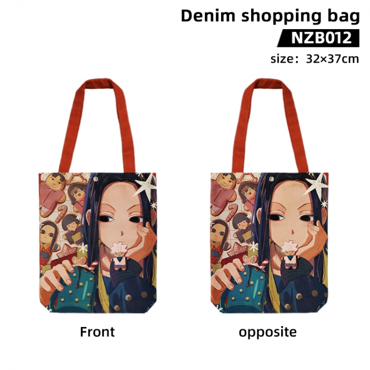 HunterXHunter Anime denim shopping bag handbag 32X37CM NZB012