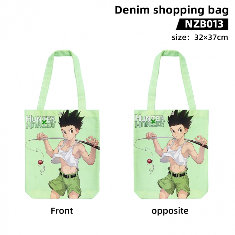 HunterXHunter Anime denim shopping bag handbag 32X37CM NZB013