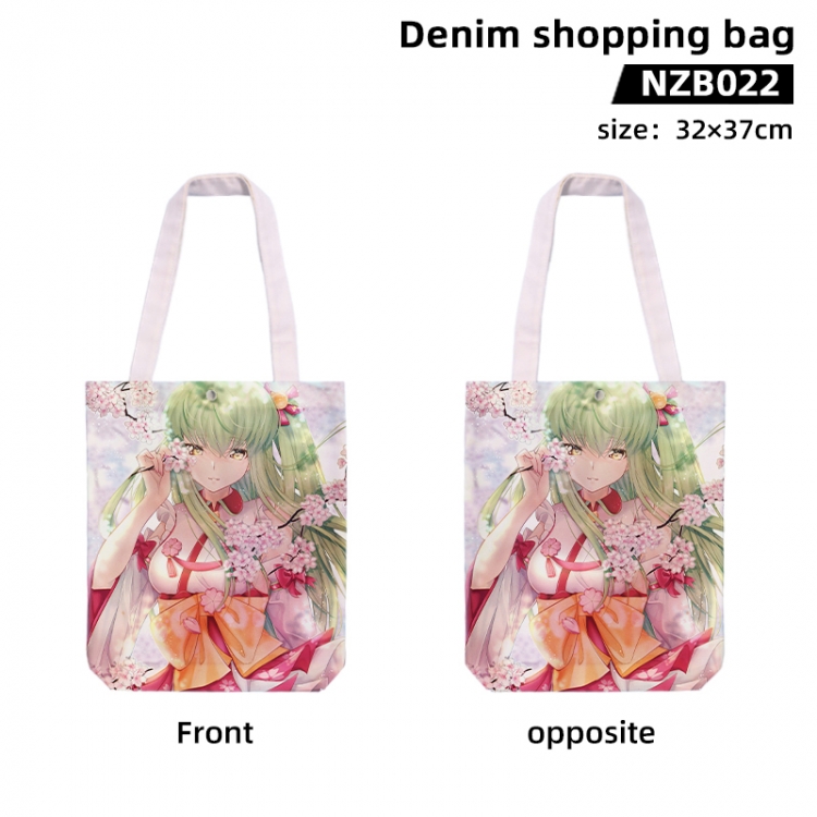 Lelouch of the Rebel Anime denim shopping bag handbag 32X37CM NZB022