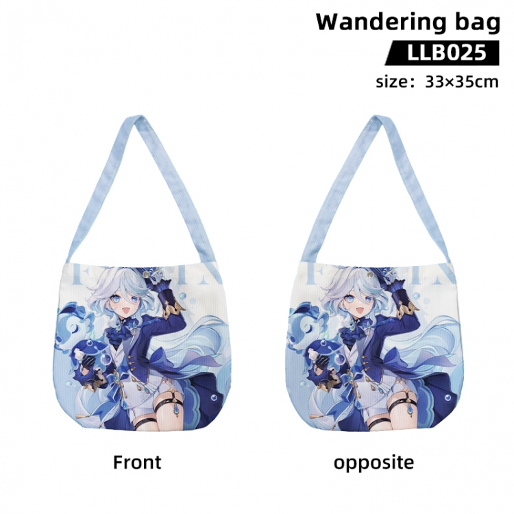 Genshin Impact Anime wandering bag handbag 33x35cm  LLB025