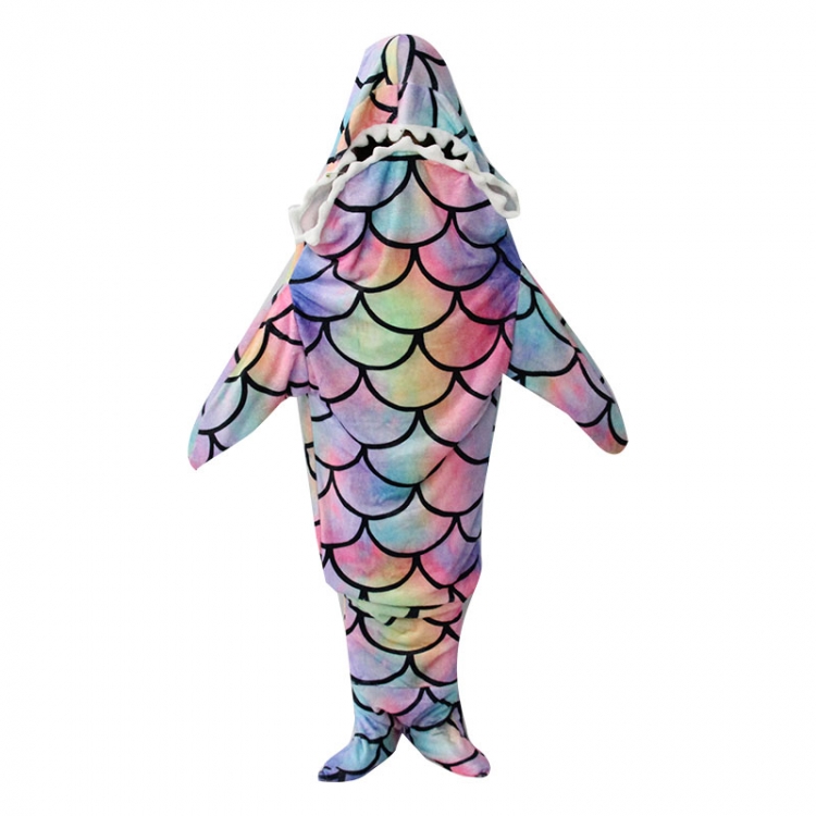 Mermaid Fish Scale Cat Anime flannel pajamas sleeping bag from L to 2XL