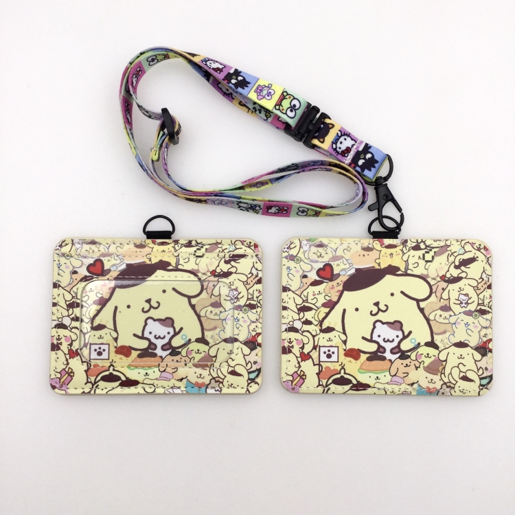 Cinnamoroll PU leather storage card holder hanging rope two-piece set bus card holder 10X7.5CM 35g price for 5 pcs K-160