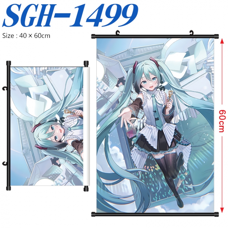 Hatsune Miku Anime digital printed pole style hanging picture Wall Scroll 40x60cm SGH-1499