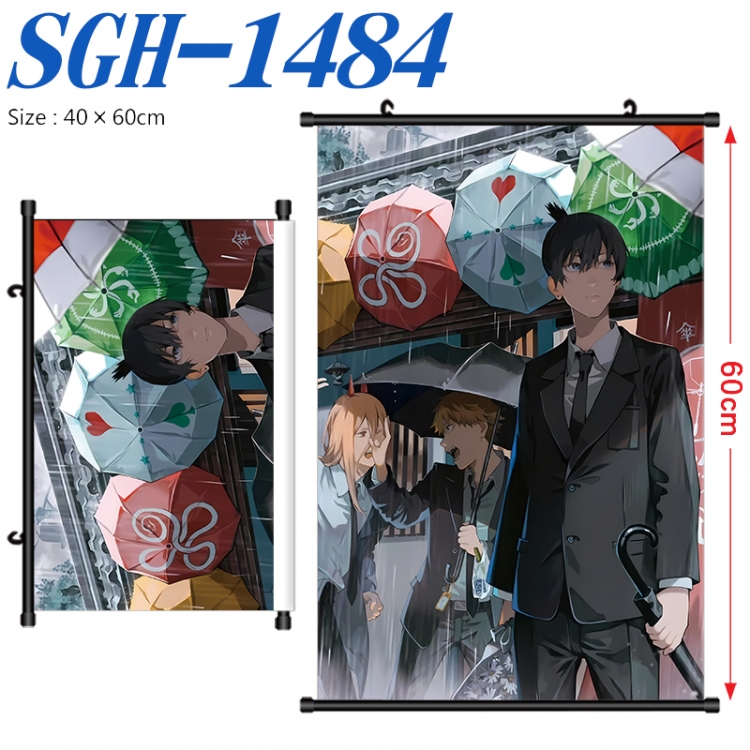 Chainsaw man Anime digital printed pole style hanging picture Wall Scroll 40x60cm SGH-1484