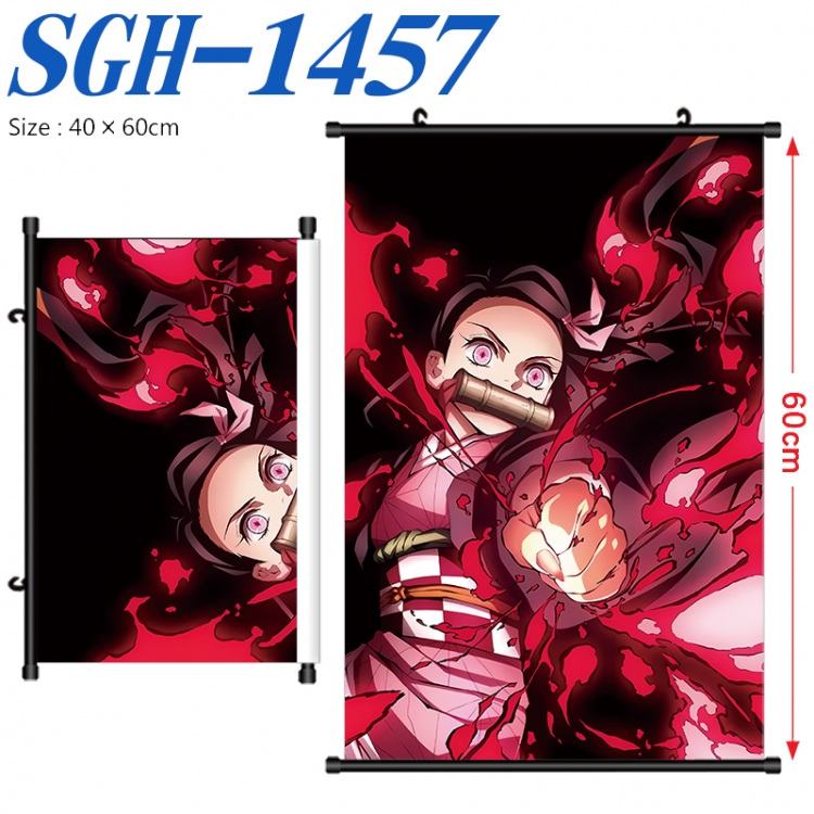 Demon Slayer Kimets Anime digital printed pole style hanging picture Wall Scroll 40x60cm SGH-1457