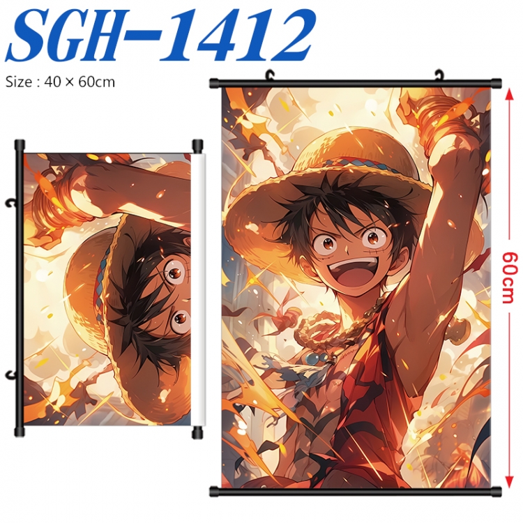 One Piece Anime digital printed pole style hanging picture Wall Scroll 40x60cm SGH-1412