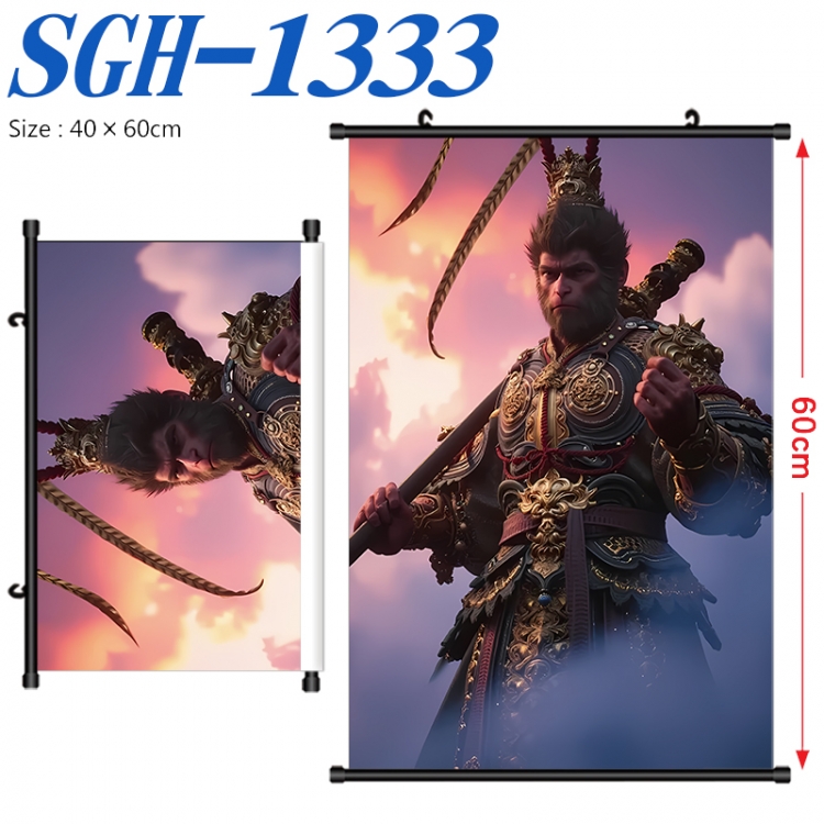 Black Myth Anime digital printed pole style hanging picture Wall Scroll 40x60cm SGH-1333