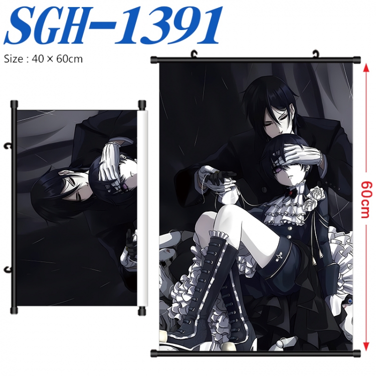 Kuroshitsuji Anime digital printed pole style hanging picture Wall Scroll 40x60cm SGH-1391