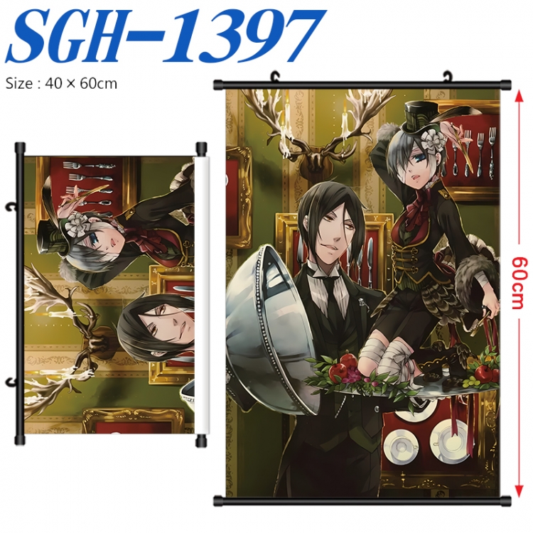 Kuroshitsuji Anime digital printed pole style hanging picture Wall Scroll 40x60cm SGH-1397