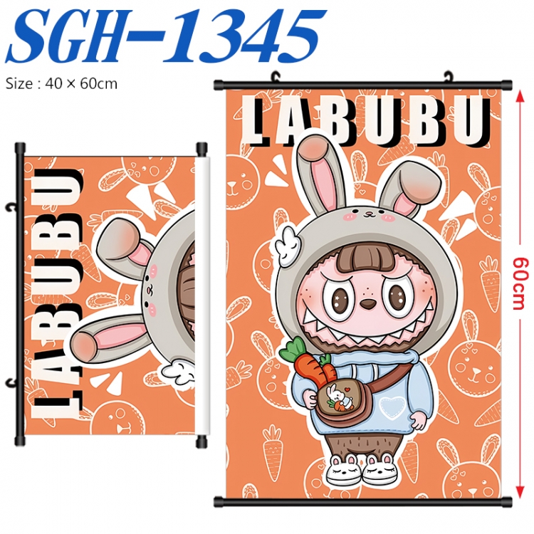 Labubu Anime digital printed pole style hanging picture Wall Scroll 40x60cm SGH-1345