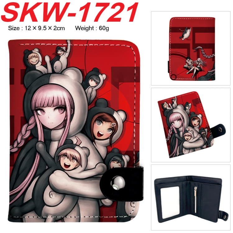 Dangan-Ronpa Anime vertical button folding wallet 12X9.5X2CM 60g SKW-1721