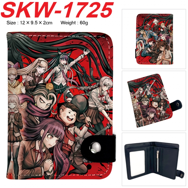 Dangan-Ronpa Anime vertical button folding wallet 12X9.5X2CM 60g SKW-1725