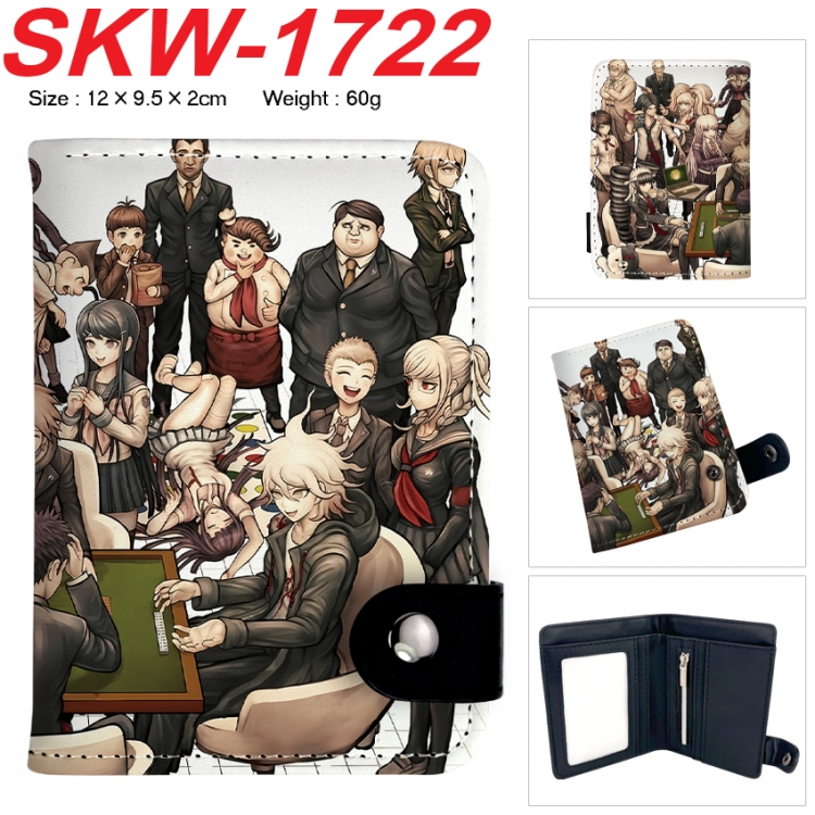 Dangan-Ronpa Anime vertical button folding wallet 12X9.5X2CM 60g  SKW-1722