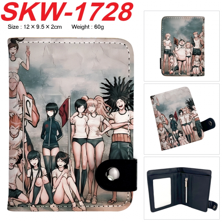 Dangan-Ronpa Anime vertical button folding wallet 12X9.5X2CM 60g SKW-1728