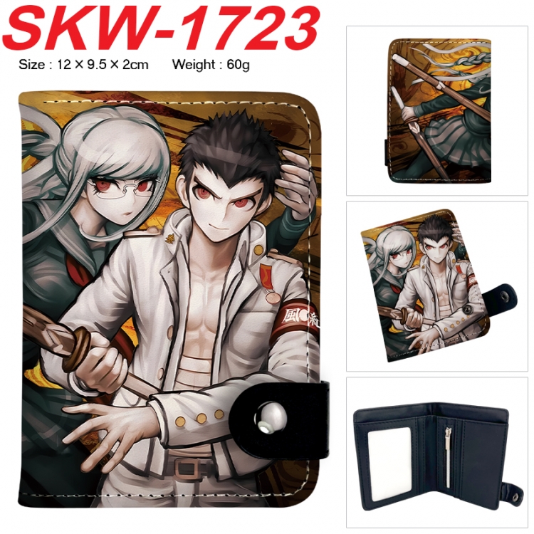 Dangan-Ronpa Anime vertical button folding wallet 12X9.5X2CM 60g  SKW-1723