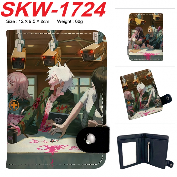 Dangan-Ronpa Anime vertical button folding wallet 12X9.5X2CM 60g  SKW-1724