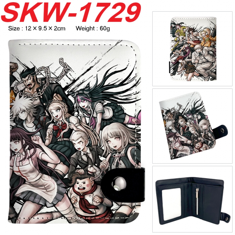 Dangan-Ronpa Anime vertical button folding wallet 12X9.5X2CM 60g SKW-1729