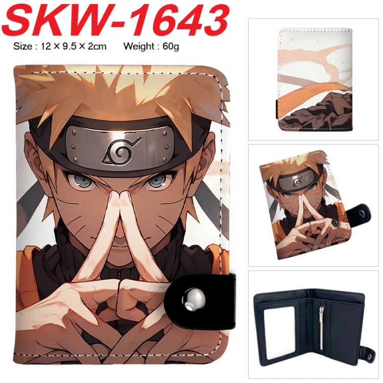 Naruto Anime vertical button folding wallet 12X9.5X2CM 60g SKW-1643