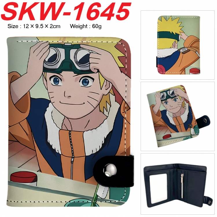 Naruto Anime vertical button folding wallet 12X9.5X2CM 60g  SKW-1645