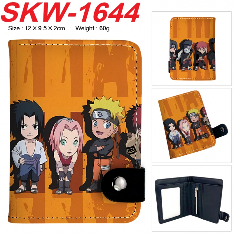 Naruto Anime vertical button folding wallet 12X9.5X2CM 60g  SKW-1644