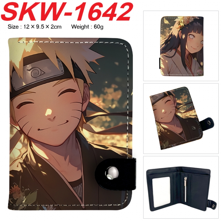 Naruto Anime vertical button folding wallet 12X9.5X2CM 60g  SKW-1642